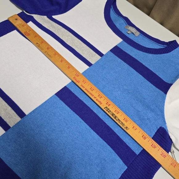 Habitat Sweater Womens Medium Blue Long Sleeve Pullover Stretch Knit Cotton - Picture 9 of 12